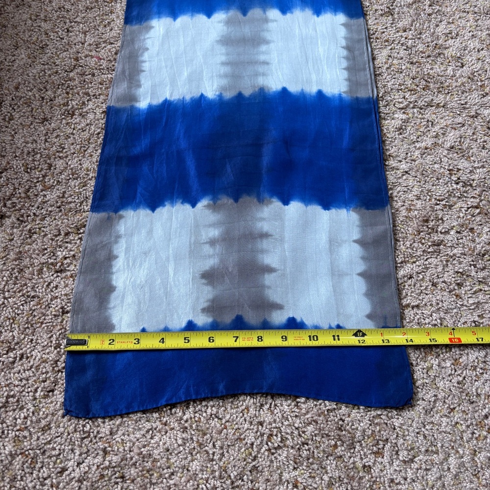 Blue/ Grey Patterned Scarf - Picture 4 of 4